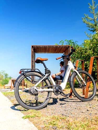 Sur la piste cyclable des "portes bonheurs, chemin des carrières" en Alsace